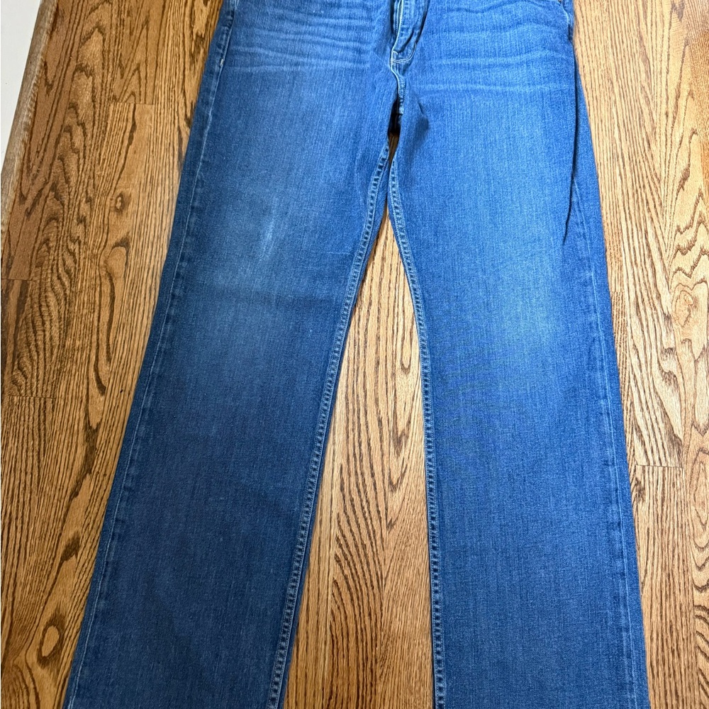 PAIGE Men's Bootcut Jeans in Medium Blue Wash